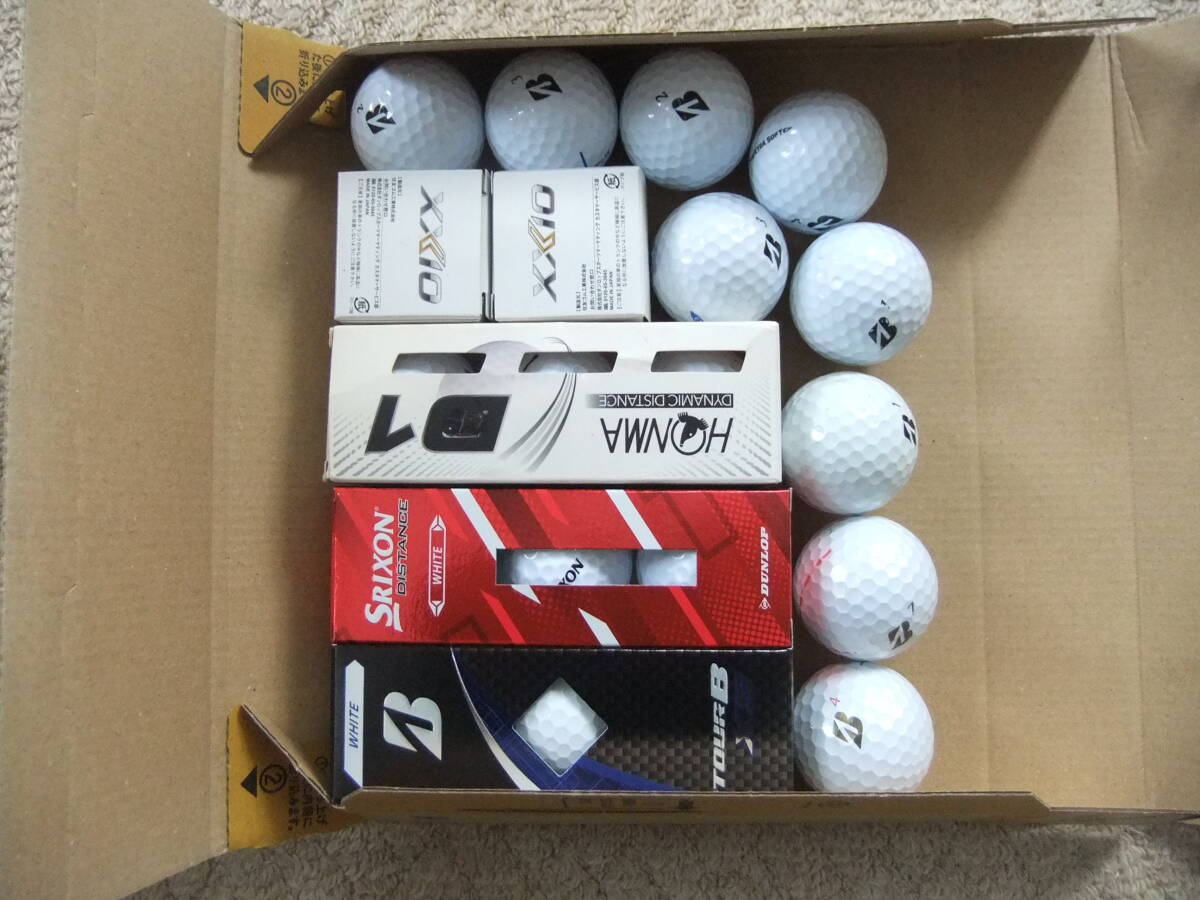 ゴルフボール新品11個および使用中の品9個計20個_画像1