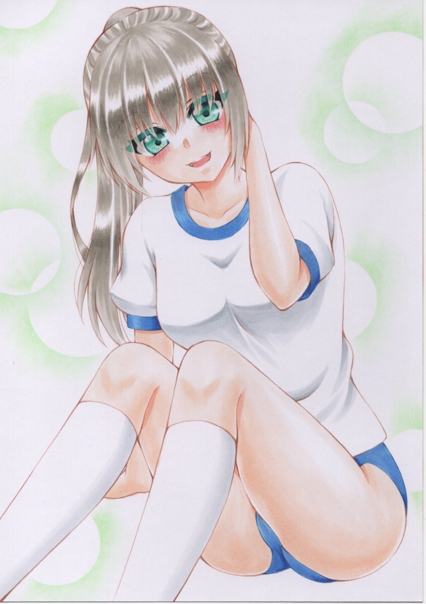  ручные иллюстрации / оригинал / девочка / спортивная форма 