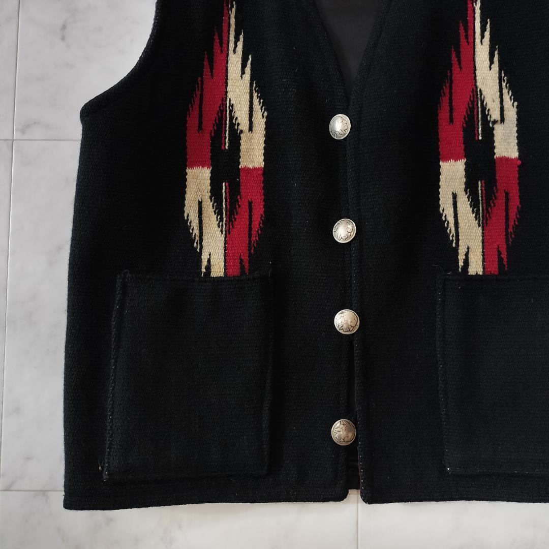 希少 センチネラ 人気カラーブラック スクエアフロントチマヨベスト 裏地付 メンズ Centinela SQUARE FRONT VEST ORTEGA's オルテガ 36~38_画像5