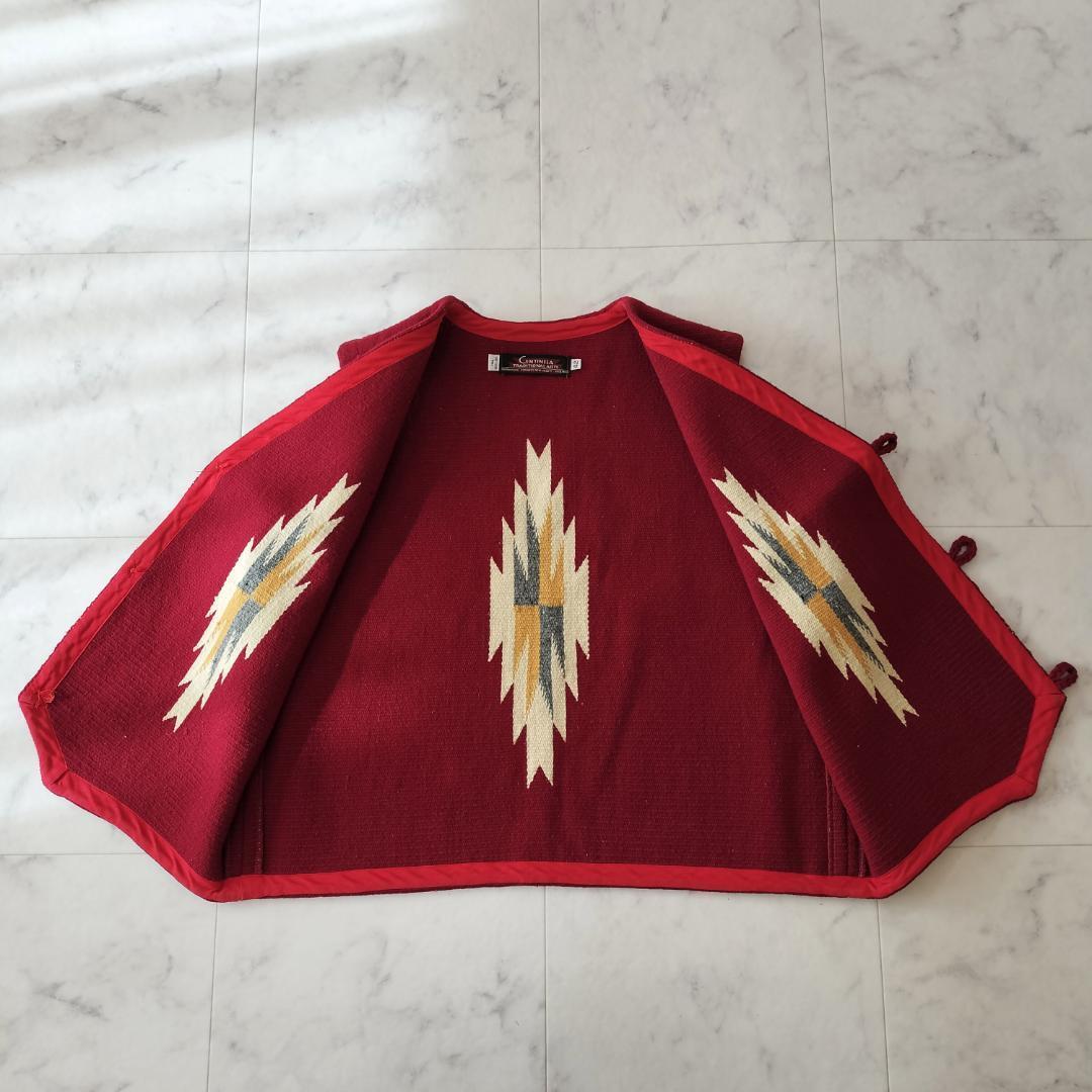 センチネラ 人気カラーレッド 42 XL ポインテッドチマヨベスト コンチョ メンズ Centinela POINTED VEST ラグベスト ORTEGA's オルテガ_画像3