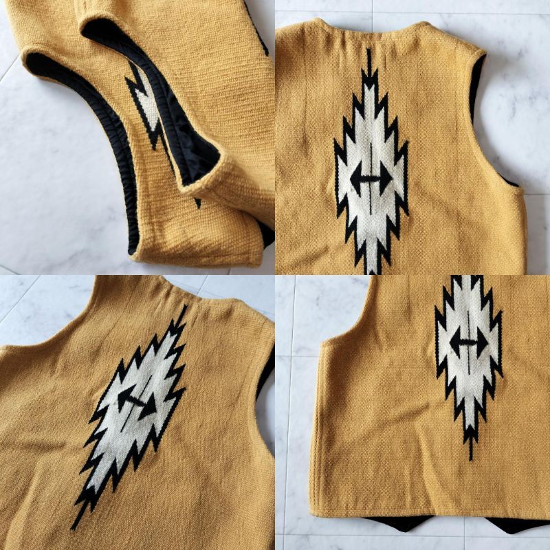 希少デザイン センチネラ ポケット付きポインテッドチマヨベスト 38 M メンズ CENTINEL POINTED VEST コンチョボタン ORTEGA's オルテガ_画像8