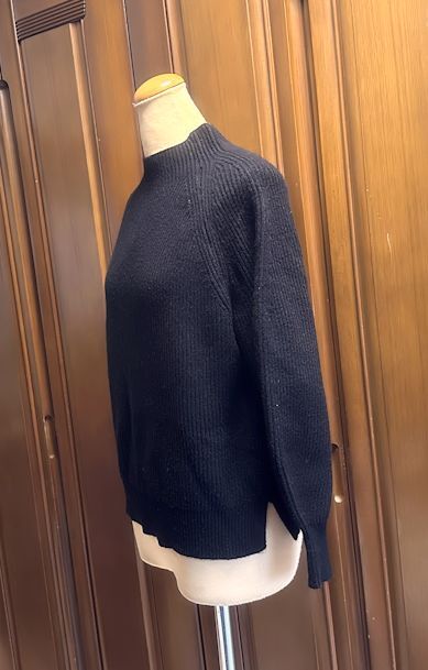 any SiS エニィスィス・オンワード★ラグラン・ハイネック・ニット・セーター・；ブラック・2/M★未使用_画像2