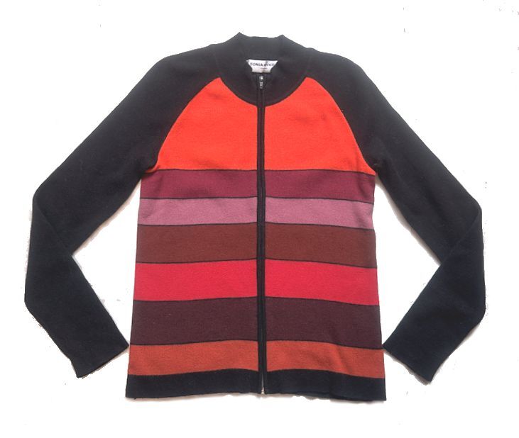 SONIA RYKIEL ソニア・リキエル★イタリア製アンゴラ混ウール・ニット・カーディガン・40/L★美品_画像4