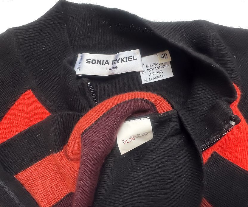 SONIA RYKIEL ソニア・リキエル★イタリア製アンゴラ混ウール・ニット・カーディガン・40/L★美品_画像6