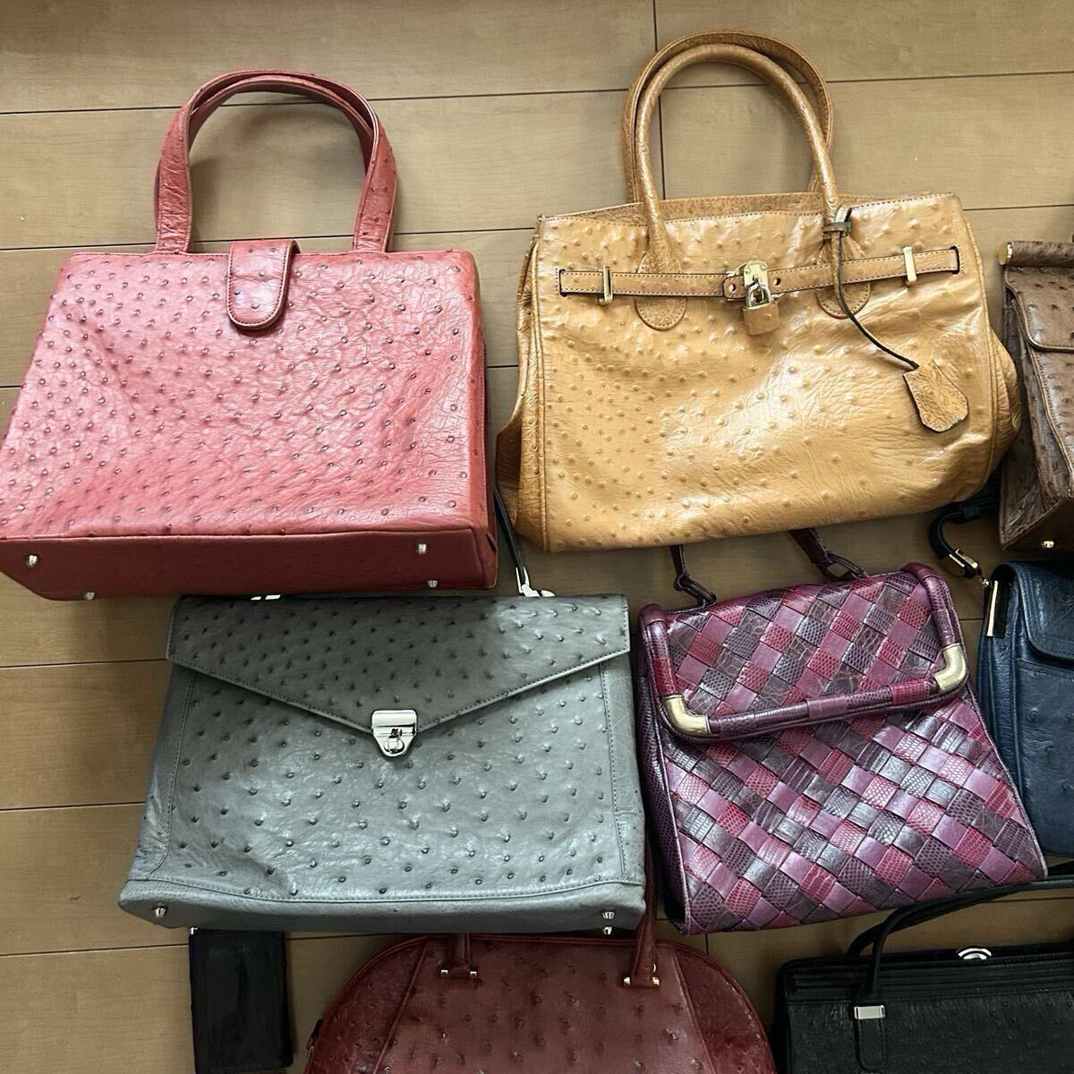 美品多数　JRA　オーストリッチ　計11点　エキゾチックレザー　ダチョウ革　バッグ　高級◎　まとめ　セット_画像2