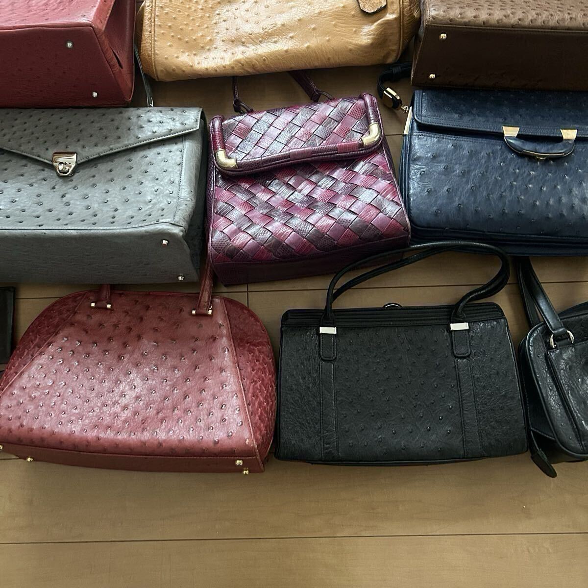 美品多数　JRA　オーストリッチ　計11点　エキゾチックレザー　ダチョウ革　バッグ　高級◎　まとめ　セット_画像4