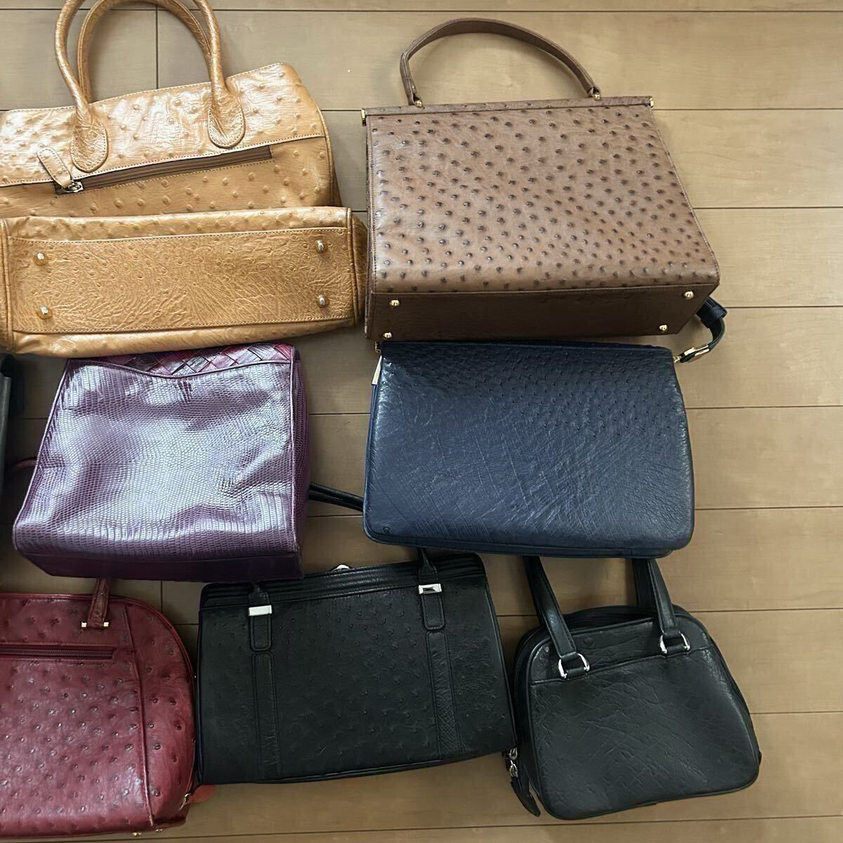 美品多数　JRA　オーストリッチ　計11点　エキゾチックレザー　ダチョウ革　バッグ　高級◎　まとめ　セット_画像7
