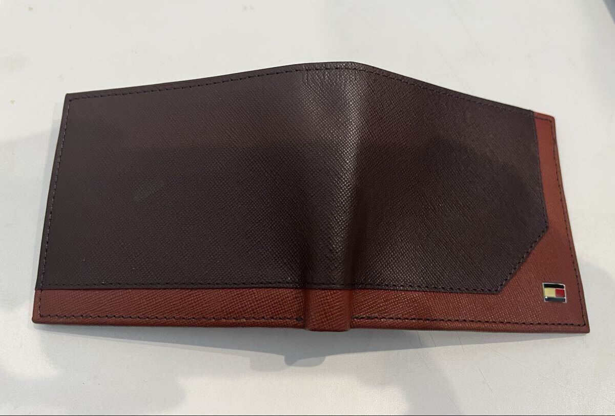 【美品】TOMMY HILFIGER トミーヒルフィガー 二つ折り財布 ブラウン／ブラウン レザー 財布_画像4