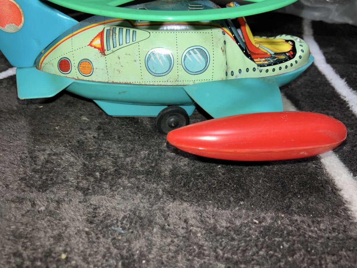 SPACE SHIP жестяная пластина Showa Retro больше рисовое поле магазин? фрикцион космический корабль 1970 годы продажа MADE IN JAPAN X-7