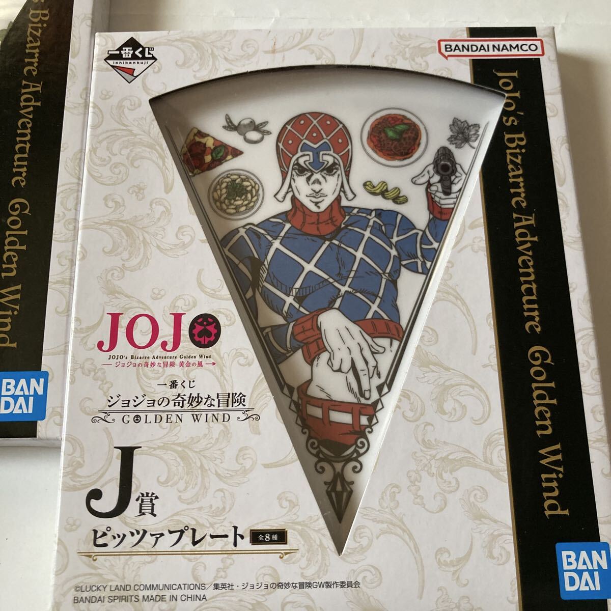  самый жребий JoJo's Bizarre Adventure желтый золотой. способ GOLDEN WIND J.pitsa plate 2 вид маленькая тарелка plate b коричневый Latte .