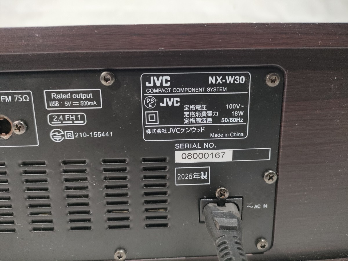 管173(2025年製. 通電再生確認、即発送) JVC コンパクトコンポーネントシステム NX-W30 ケンウッド ミニコンポ CD ラジオ Bluetooth_画像8
