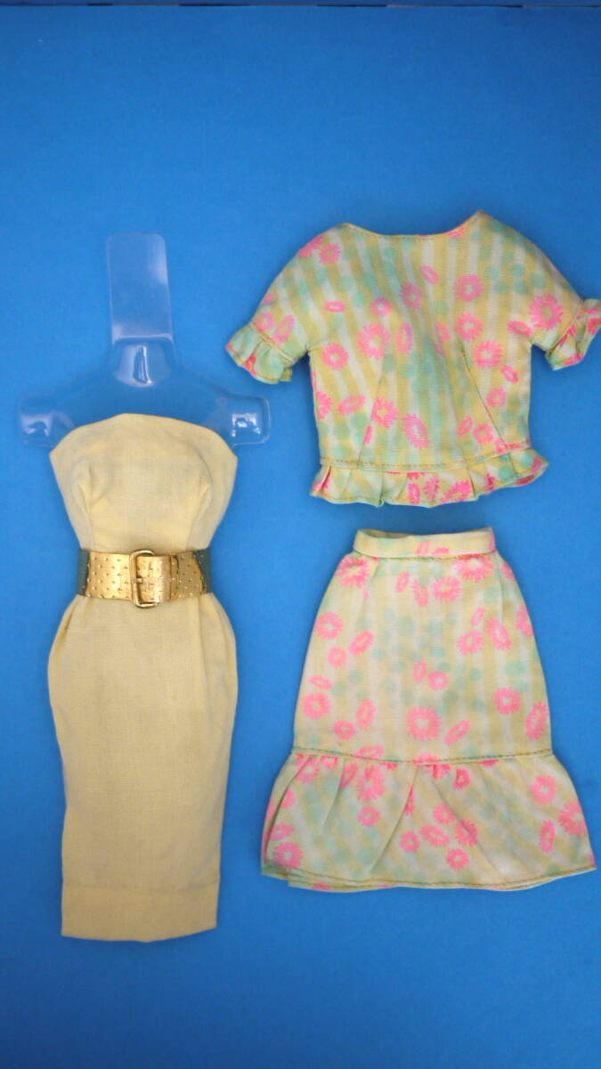No Doll 049* ヴィンテージ　バービー　アウトフィット　#987 Oraange Blossom＋カラーマジックスカートスーツ＋オリジナルベルト_画像2
