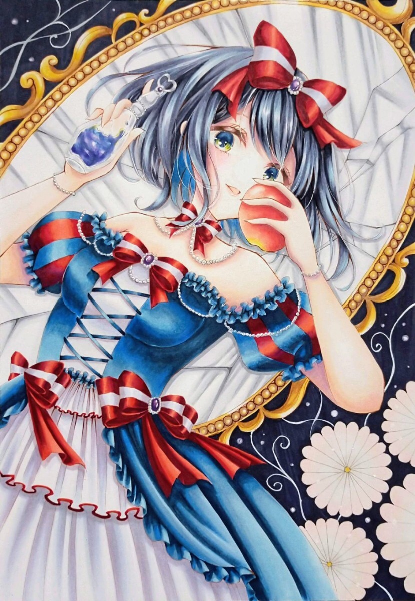  ручные иллюстрации A5 размер ko pick оригинал девочка Белоснежка snow белый 