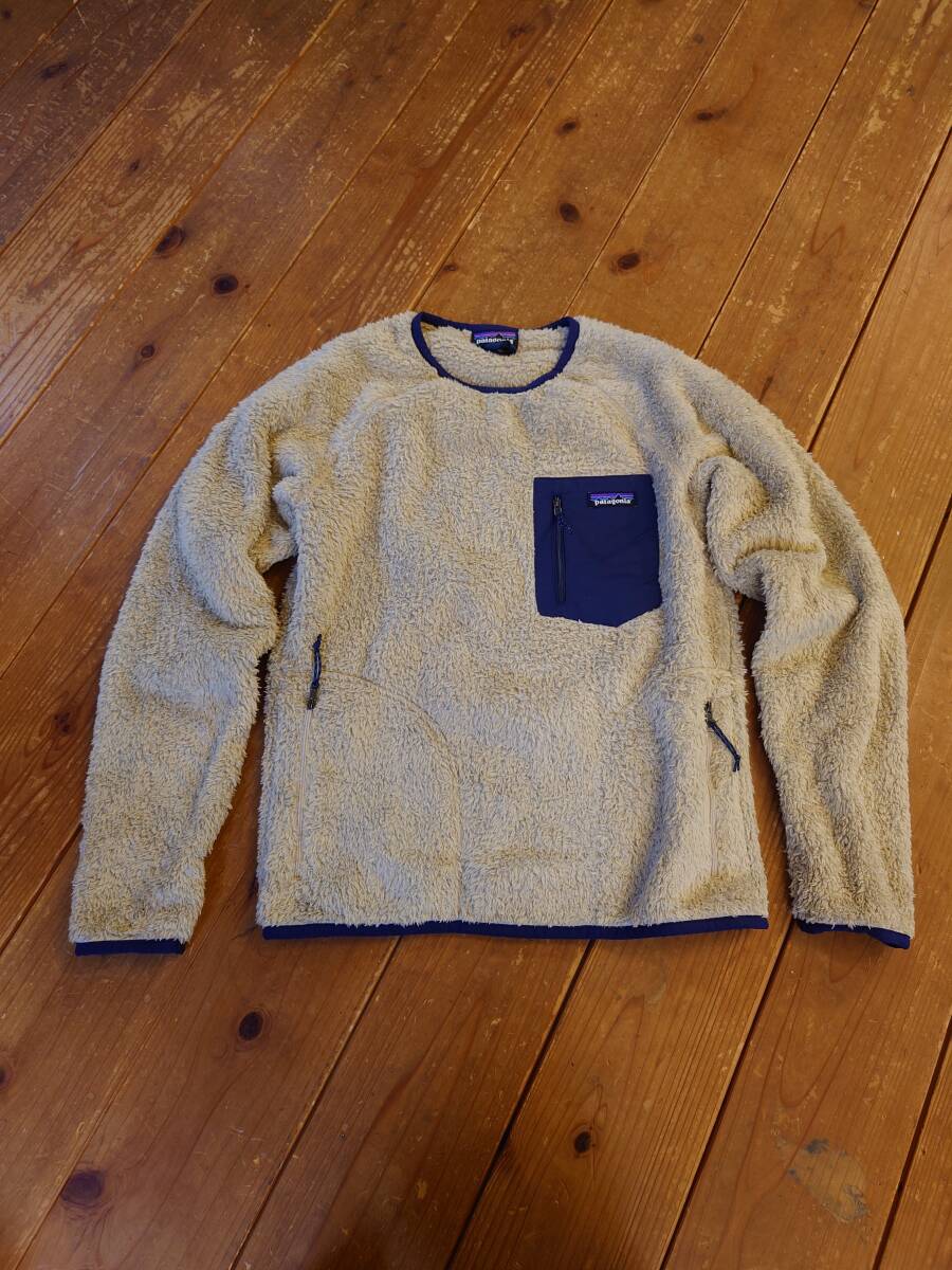 Patagonia M's Los Gatos Crew メンズ ロスガトスクルー フリース ボア スウェット ベージュ色 size S クルーネック プルオーバー_画像1