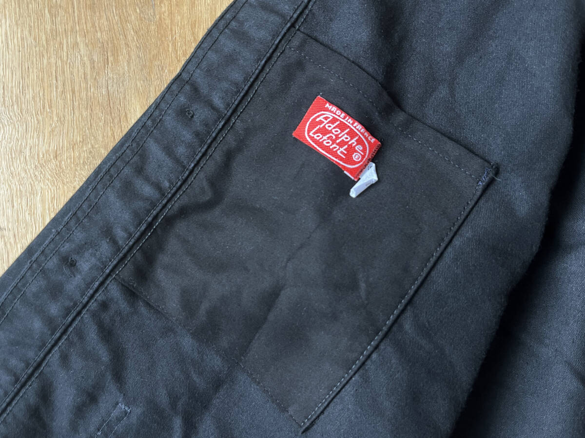 1980年代頃 アドルフラフォンのブラックモールスキンジャケット フランス ヴィンテージ (Black Moleskin France Vintage Adolphe Lafont)_画像9