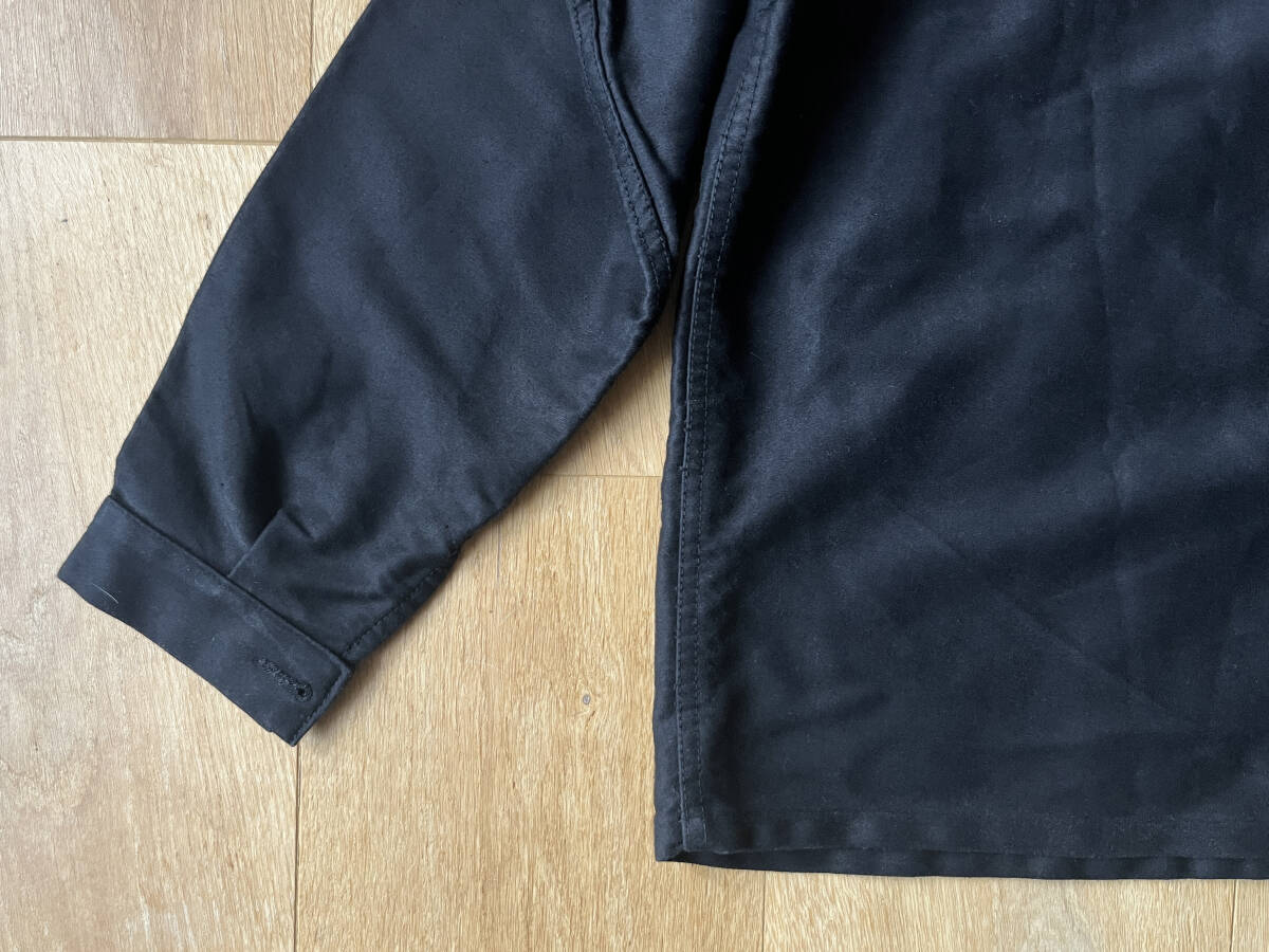 1980年代頃 アドルフラフォンのブラックモールスキンジャケット フランス ヴィンテージ (Black Moleskin France Vintage Adolphe Lafont)_画像6