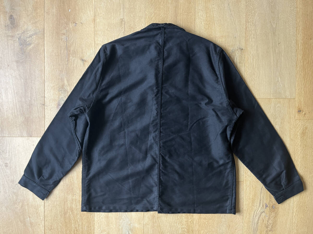 1980年代頃 アドルフラフォンのブラックモールスキンジャケット フランス ヴィンテージ (Black Moleskin France Vintage Adolphe Lafont)_画像5