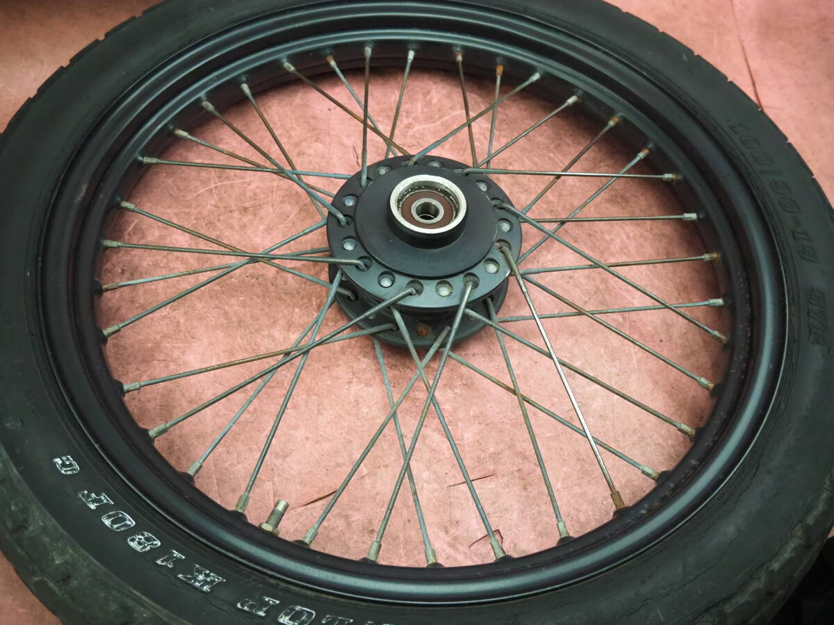 (1台分解)　希少19inc !! パンクなし/スポーク折れなし　 グラストラッカー BIGBOY 純正　F　ホイール　ホイル NJ47A 160XAAX1_画像8