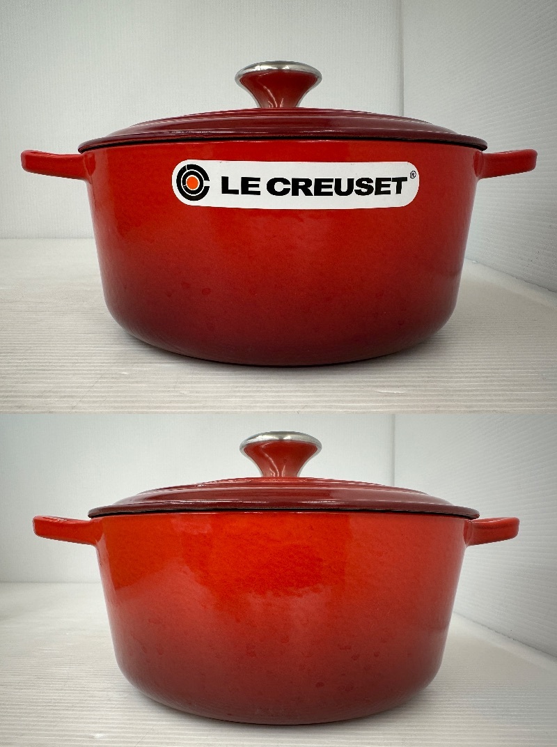 【ハッピー】LE CREUSET ル・クルーゼ ココット・ロンド 24㎝ 両手鍋 (2511182)_画像2