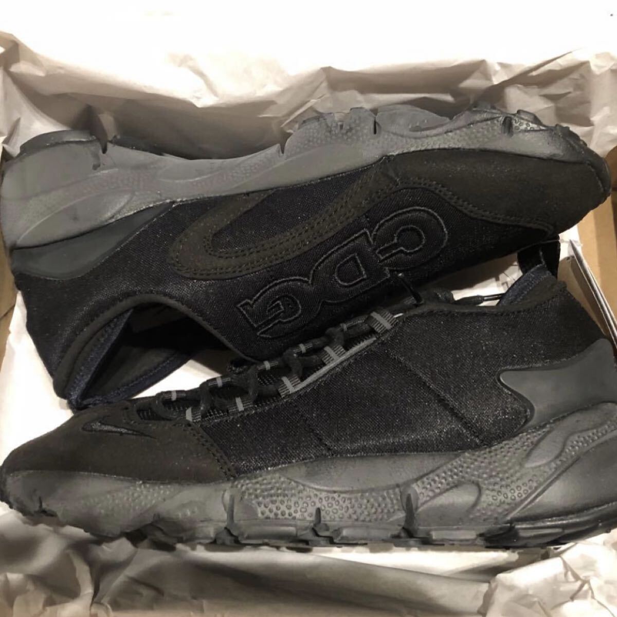 NIKE COMME DES GARCONS ナイキ コムデギャルソン Air Footscape エア フットスケープ スニーカー ブラック 黒 新品 9 27.0cm BV0075-001_画像5