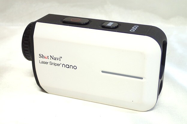 11066[M]通電確認済◆Shot Navi◆ショットナビ/Laser Sniper/nano/ナノ/レーザー距離計/充電式/軽量/ホワイト/ゴルフ♪_画像1