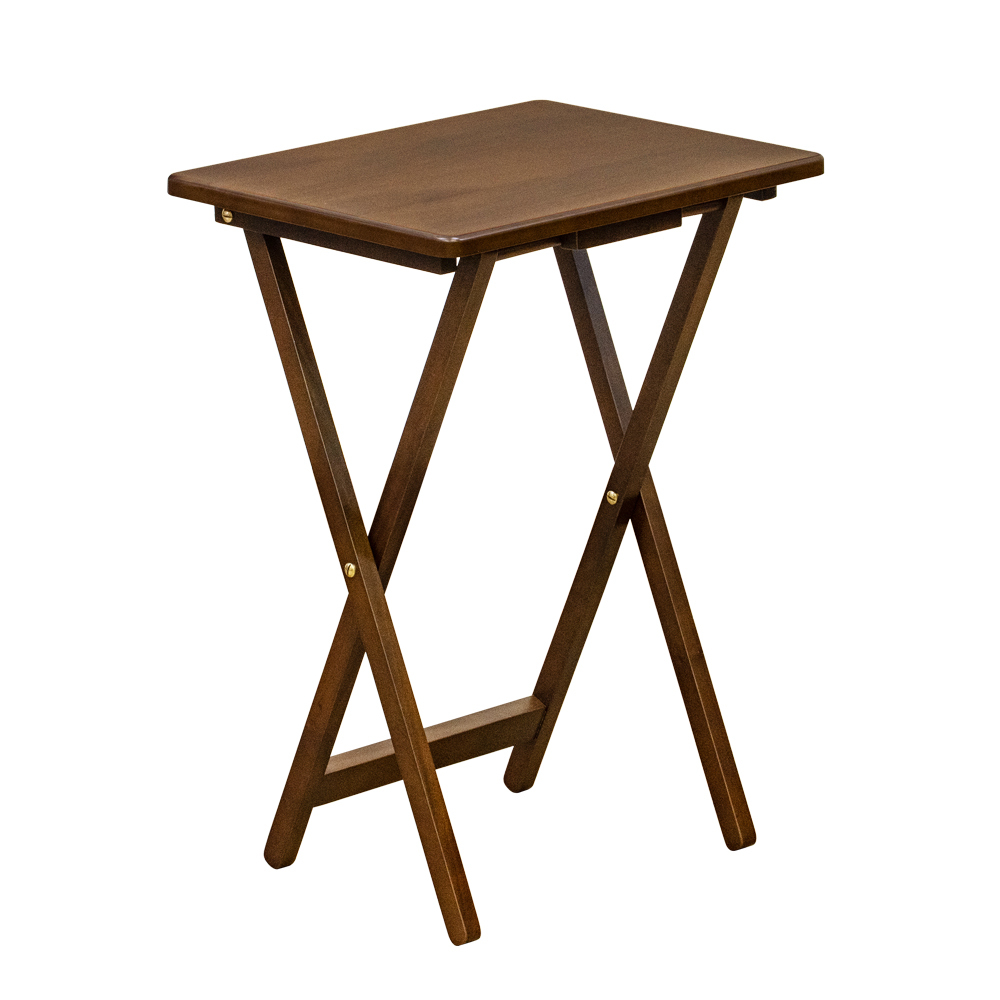 折りたたみデスク 48cm幅 木製 長方形 省スペース ソファサイド ベッドサイド テーブル IS-01 ブラウン(BR)_画像1