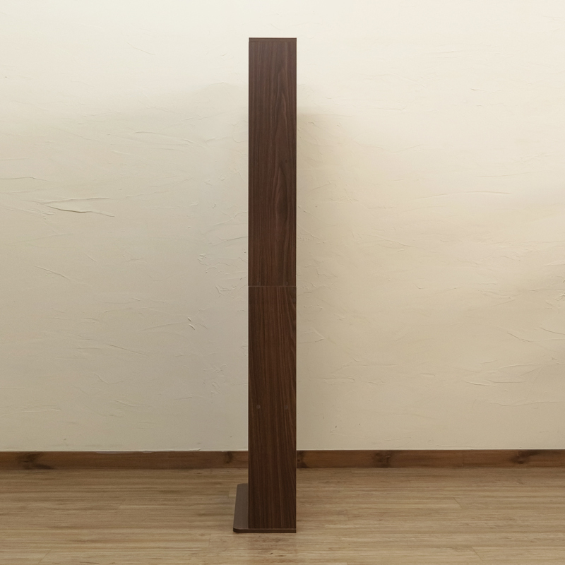 本棚 コミックラック 収納 幅60cm 高さ180cm ハイタイプ スリム 薄型 内寸15cm CD DVD HMP-05 茶色ブラウン系 ウォールナット(WAL)_画像4