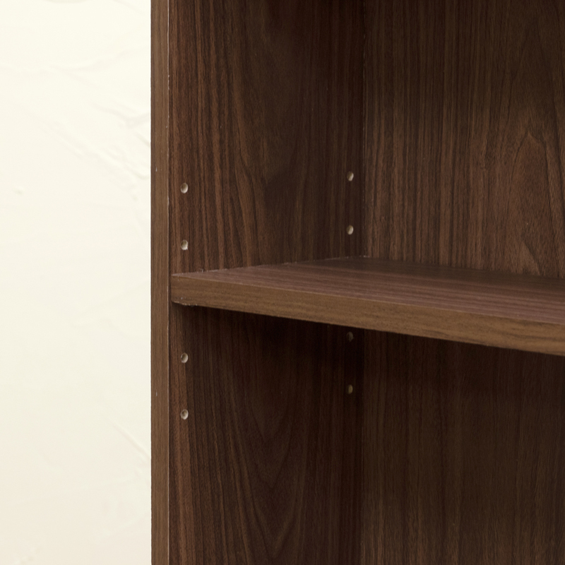 本棚 コミックラック 収納 幅60cm 高さ180cm ハイタイプ スリム 薄型 内寸15cm CD DVD HMP-05 茶色ブラウン系 ウォールナット(WAL)_画像5