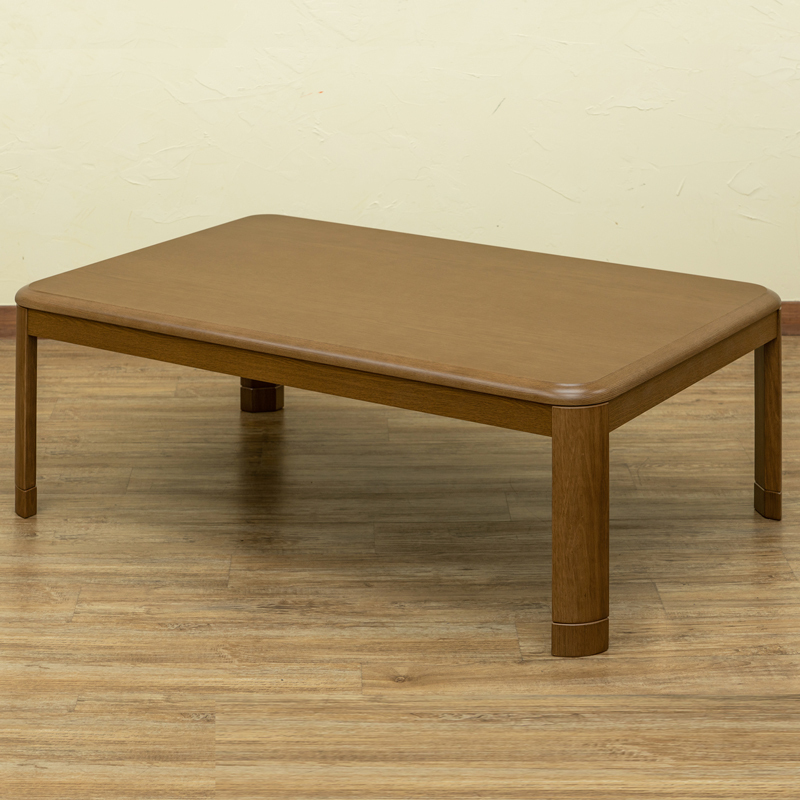 こたつテーブル 120cm 傷に強いUV天板 高さ2段階 継脚式 510W 家具調コタツ ブラウン MYK-120(BR)_画像1