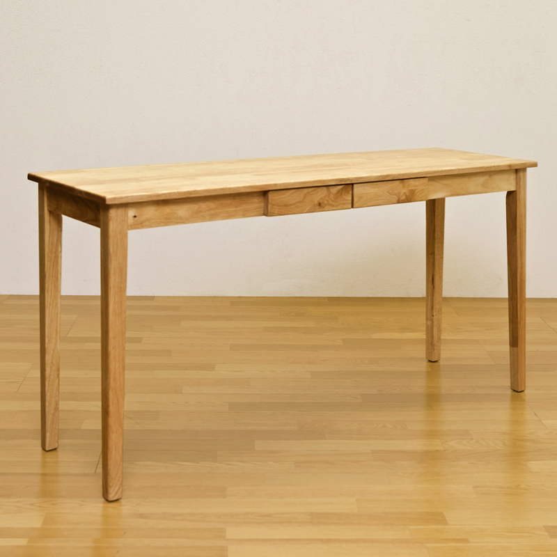 デスク 引き出し付き 平机 150cm幅 150×45cm 長方形 天然木製 テーブル UMT-1545(NA) ナチュラル_画像4