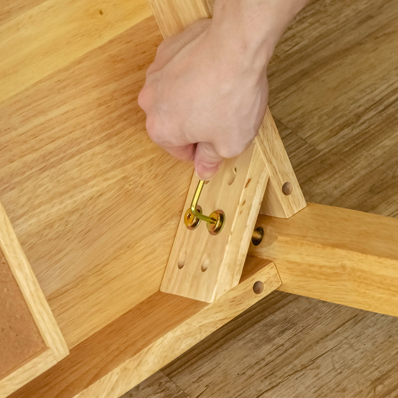 デスク 引き出し付き 平机 150cm幅 150×45cm 長方形 天然木製 テーブル UMT-1545(NA) ナチュラル_画像9