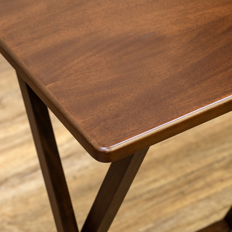 折りたたみデスク 48cm幅 木製 長方形 省スペース ソファサイド ベッドサイド テーブル IS-01 ブラウン(BR)_画像6