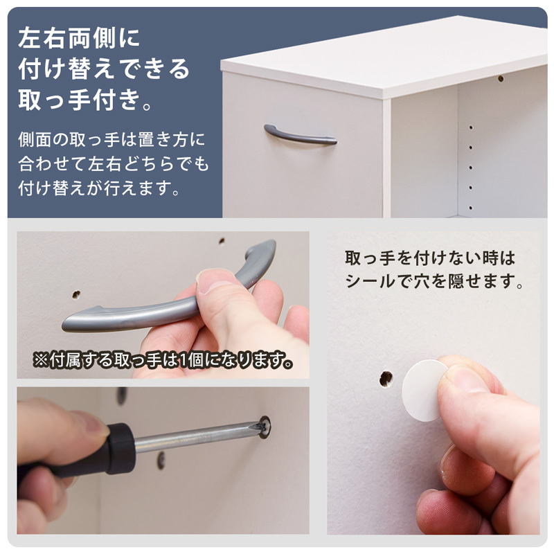 デスクサイドワゴン 収納ラック キャスター付き 棚2段 53cm×31cm HMP-14(DBR) ダークブラウン_画像9