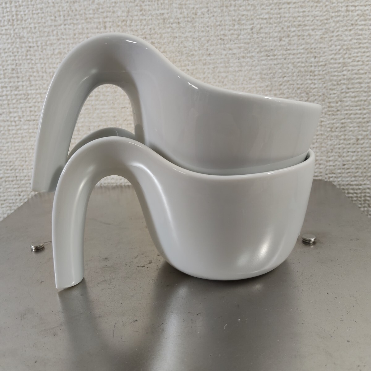 снят с производства редкий Royal Copenhagen ole кружка пара 2 шт. комплект не использовался b крыша Roo tedo plain Ole Jensen белый