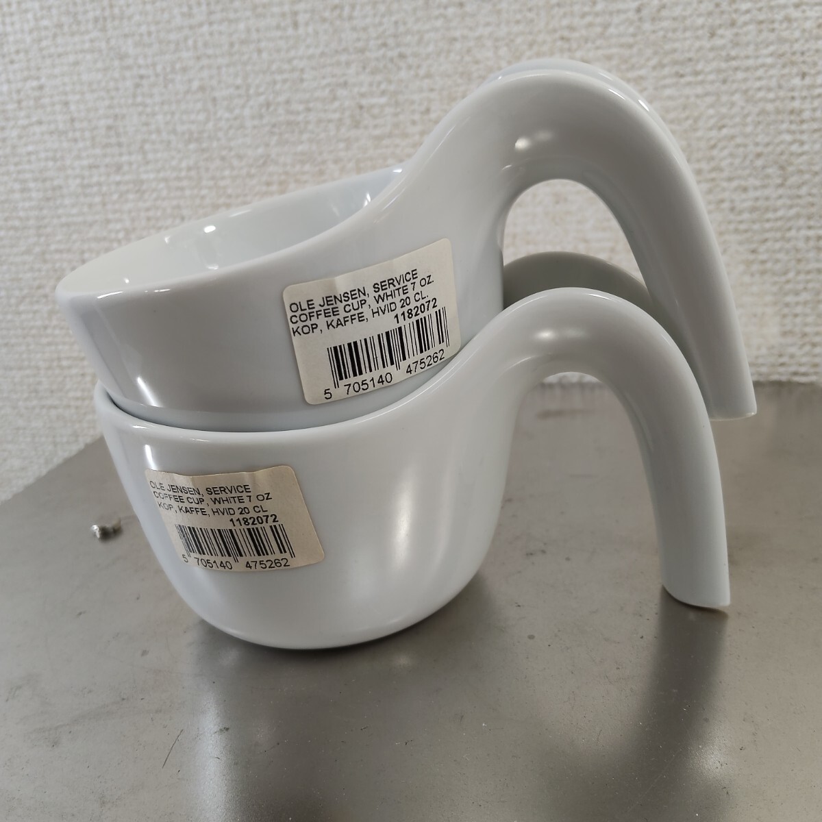 снят с производства редкий Royal Copenhagen ole кружка пара 2 шт. комплект не использовался b крыша Roo tedo plain Ole Jensen белый