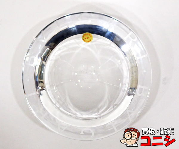 【質コニシ】【BVLGARI/ブルガリ】灰皿 クリスタルガラス クリア ラウンド 丸型 箱付き 中古 美品 インテリア 雑貨【送料込み】m0224m_画像1