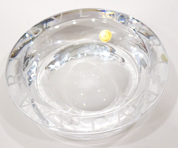 【質コニシ】【BVLGARI/ブルガリ】灰皿 クリスタルガラス クリア ラウンド 丸型 箱付き 中古 美品 インテリア 雑貨【送料込み】m0224m_画像2