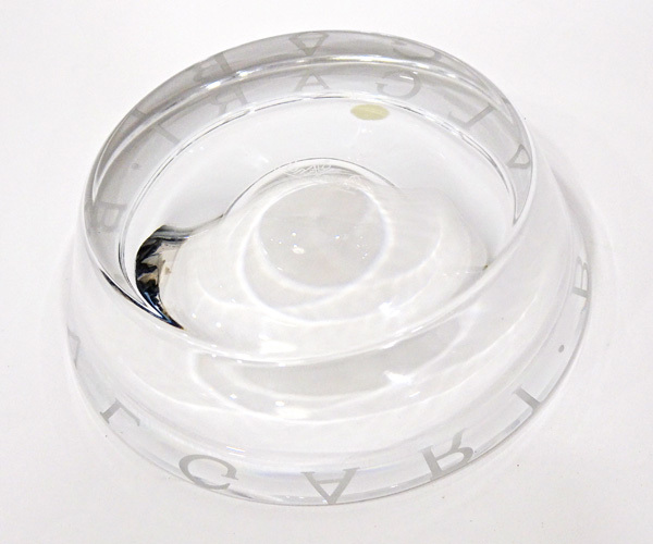 【質コニシ】【BVLGARI/ブルガリ】灰皿 クリスタルガラス クリア ラウンド 丸型 箱付き 中古 美品 インテリア 雑貨【送料込み】m0224m_画像4
