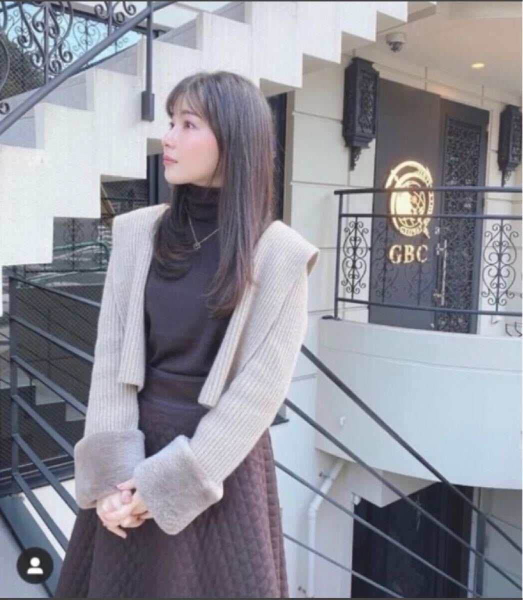  как новый * очень редкий *23 десять тысяч * FOXEY кашемир нутрия мех жакет Hamming 38 40 M Foxey кардиган болеро One-piece .