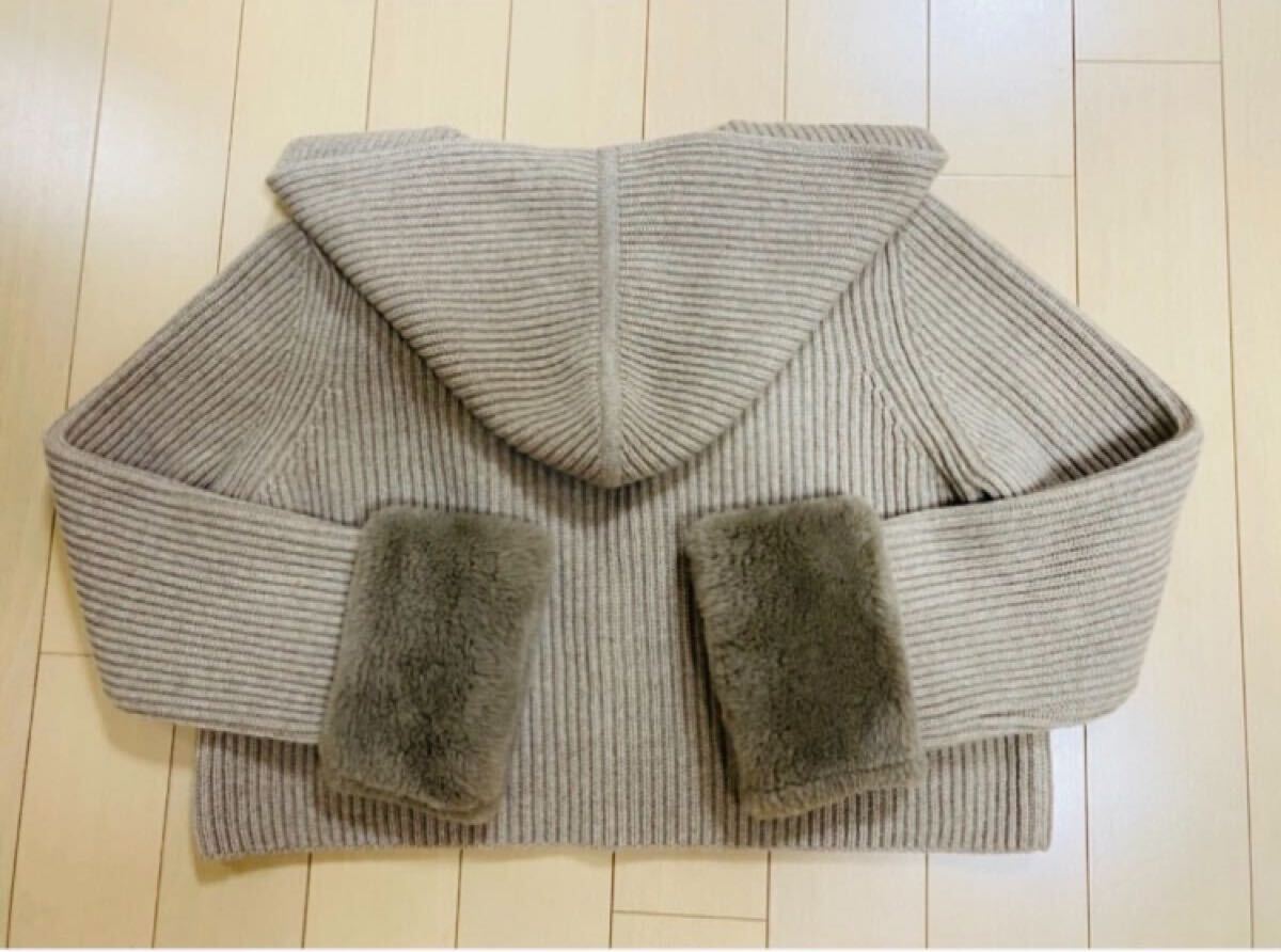  как новый * очень редкий *23 десять тысяч * FOXEY кашемир нутрия мех жакет Hamming 38 40 M Foxey кардиган болеро One-piece .