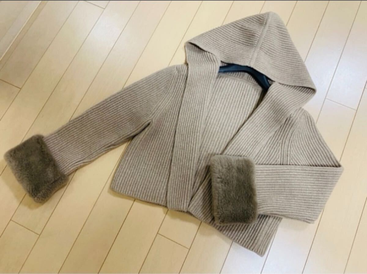  как новый * очень редкий *23 десять тысяч * FOXEY кашемир нутрия мех жакет Hamming 38 40 M Foxey кардиган болеро One-piece .