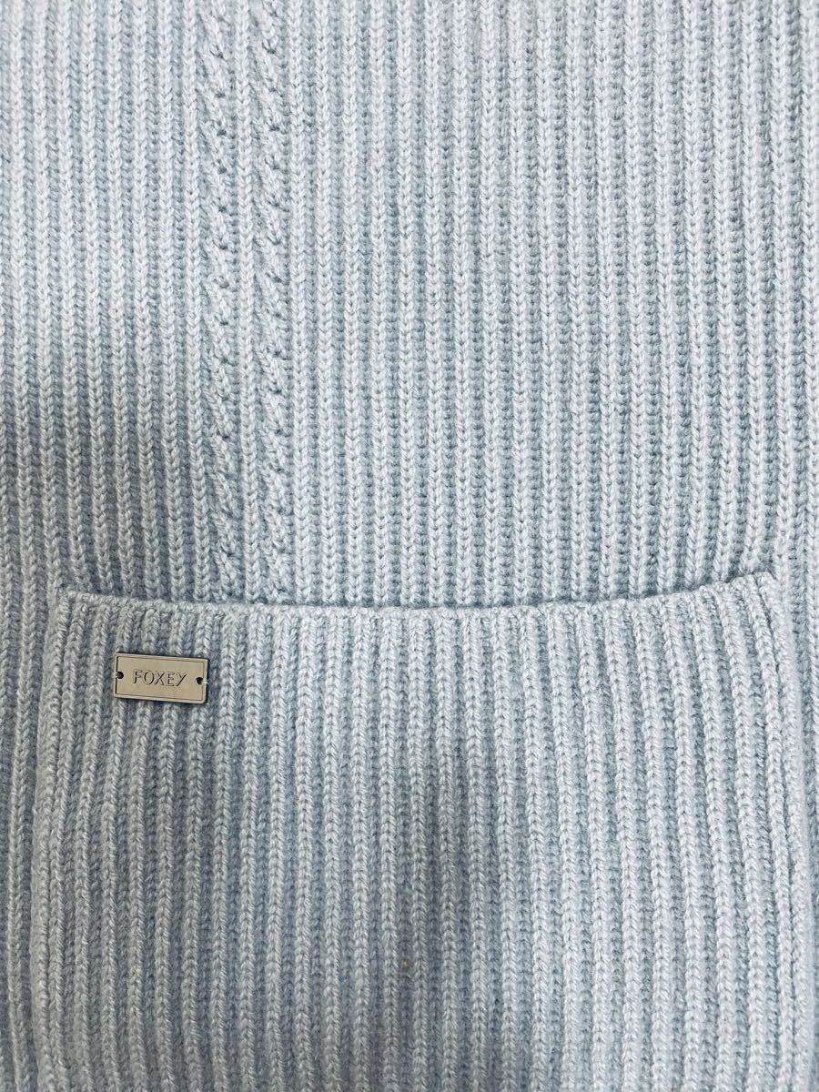 週末値下★女優さんも購入★美品★ FOXEY カシミヤ 100% ニット コート ロング カーディガン 38 40 42 DM 掲載品★大人気即完売 フォクシー_画像6
