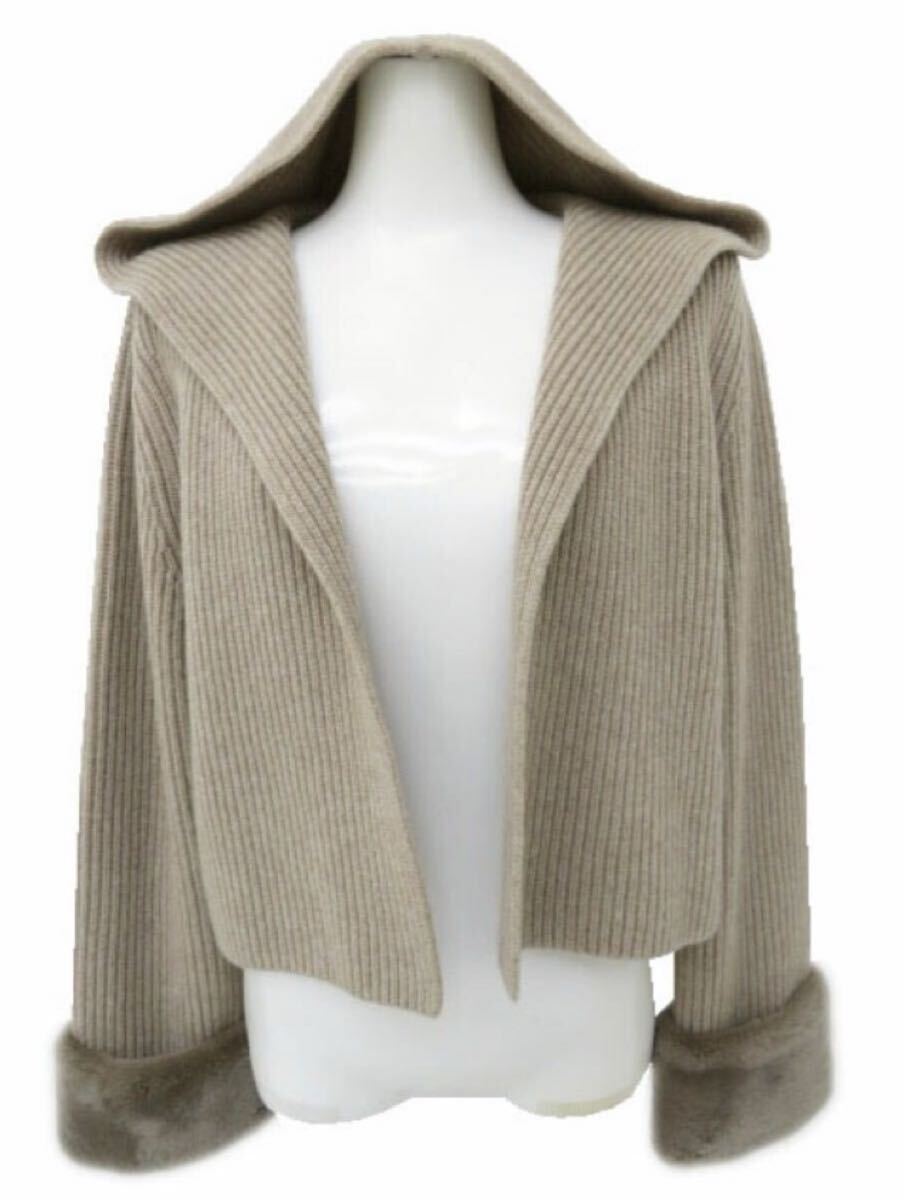  как новый * очень редкий *23 десять тысяч * FOXEY кашемир нутрия мех жакет Hamming 38 40 M Foxey кардиган болеро One-piece .