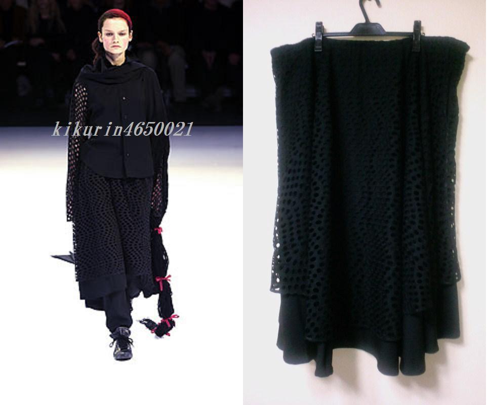 Y's　ワイズ★コレクション　レイヤードスカート★黒★美品_画像1