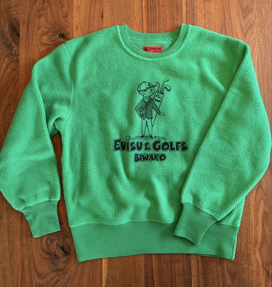【新品】エヴィス　evisu スウェット　トレーナー　サイズ40 ゴルフ　山根英彦　YAMANE CIBUFF シバフくん　サイズＬ_画像1