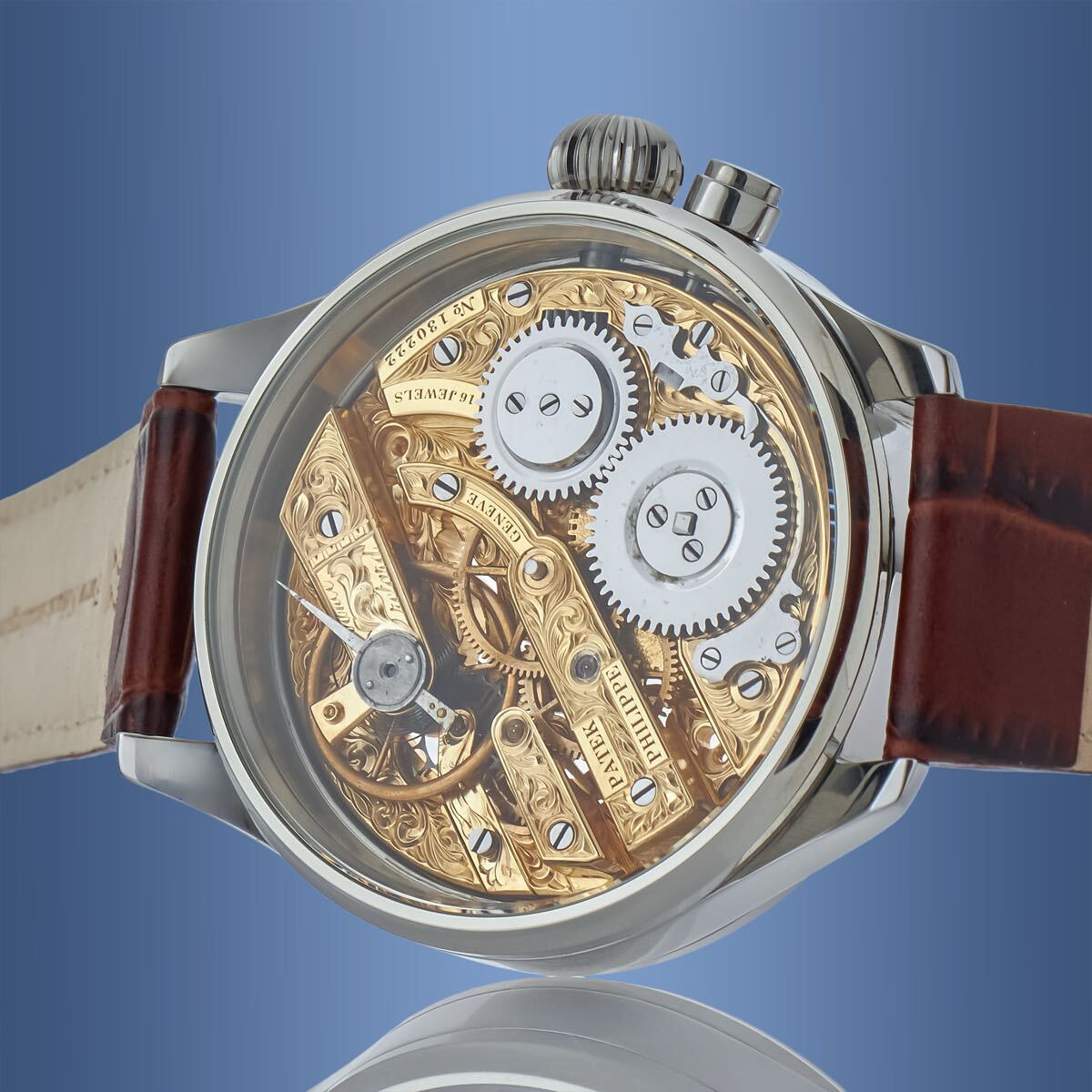 アンティーク／Marriage watch／Patek Philippe 懐中時計をアレンジし48mmのメンズ腕時計 ／半年保証_画像6