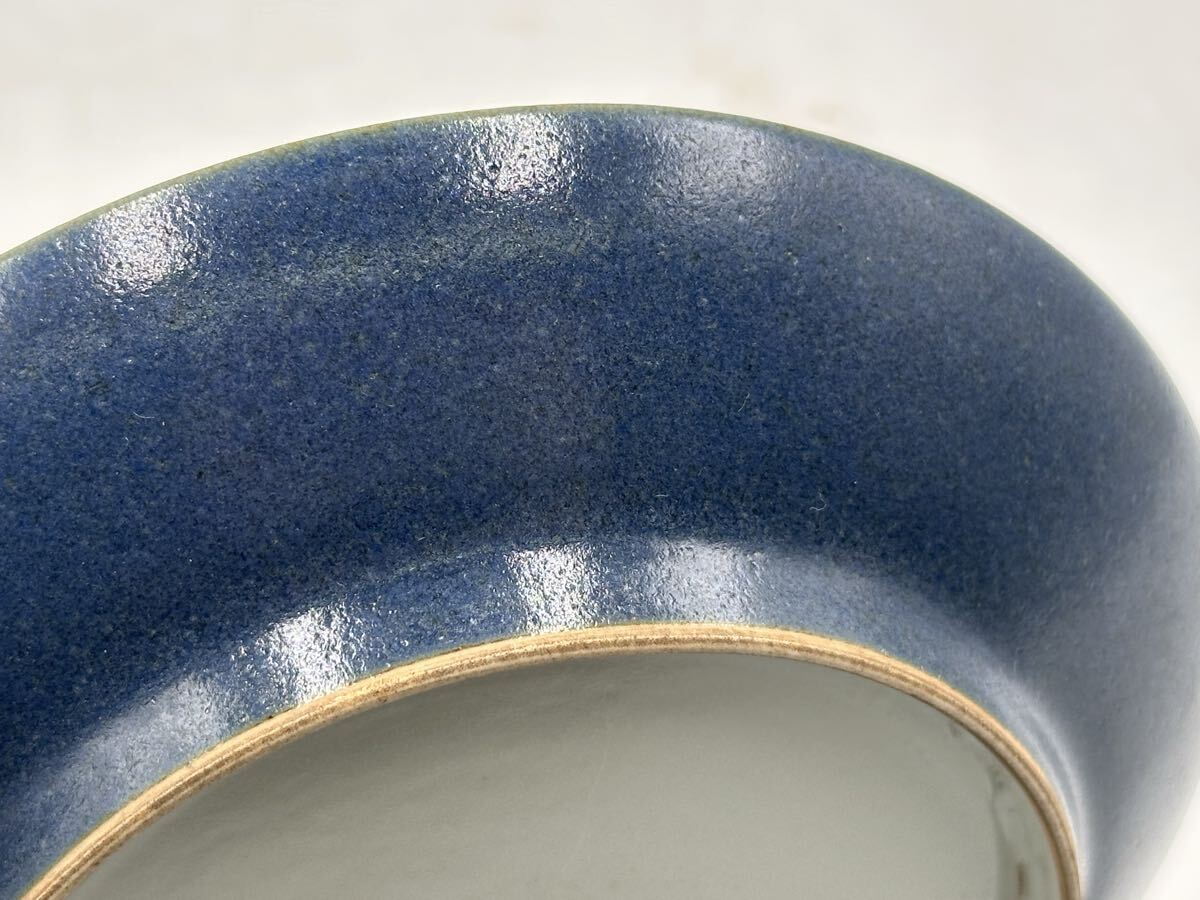 明時代中皿 大明萬年製 明時代 中國古美術 皿 茶道具 陶器 茶碗 唐物 長 14cm_画像5