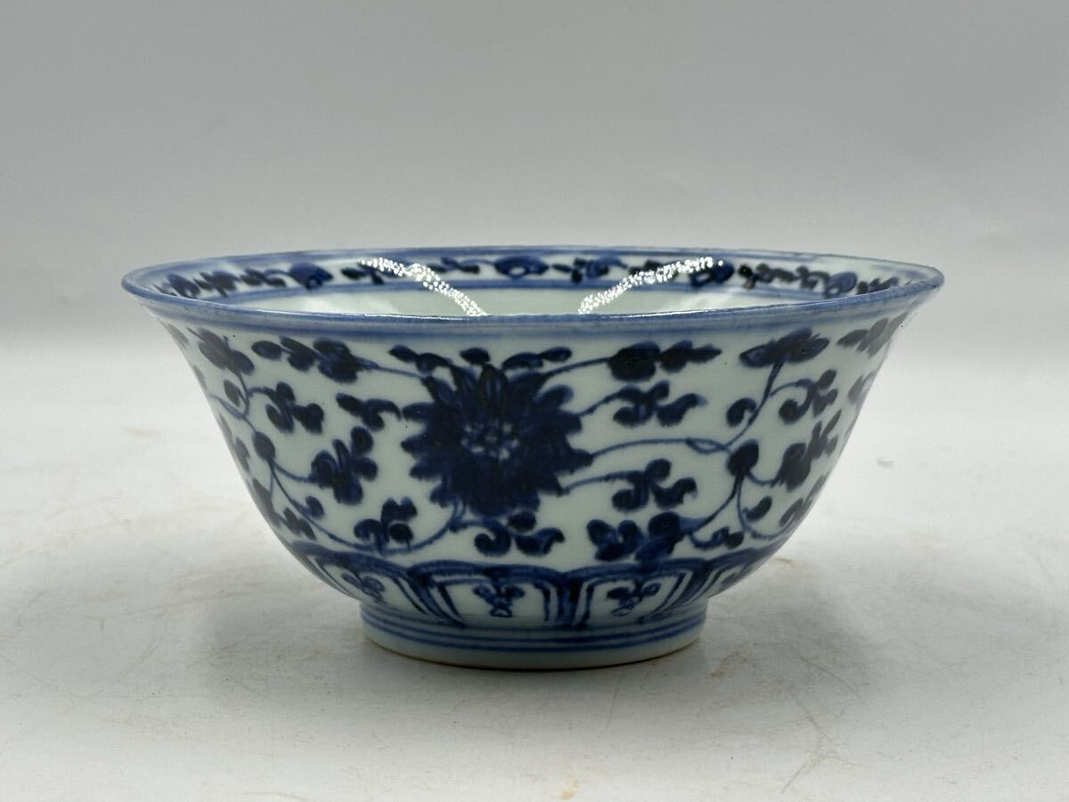 古染付 茶碗 染付 青花 乾隆年製 清時代 唐物 中国美術 中国古玩 古美術 茶道具_画像2