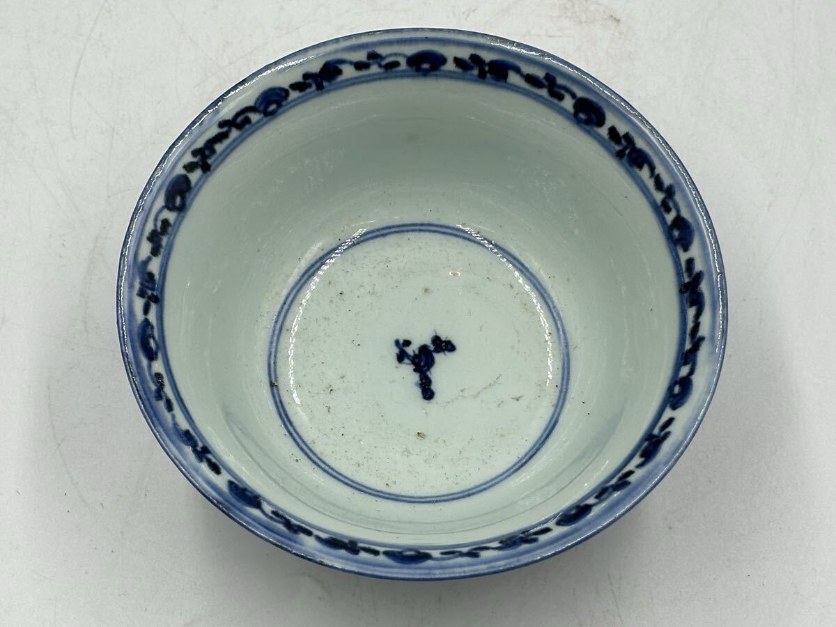 古染付 茶碗 染付 青花 乾隆年製 清時代 唐物 中国美術 中国古玩 古美術 茶道具_画像5