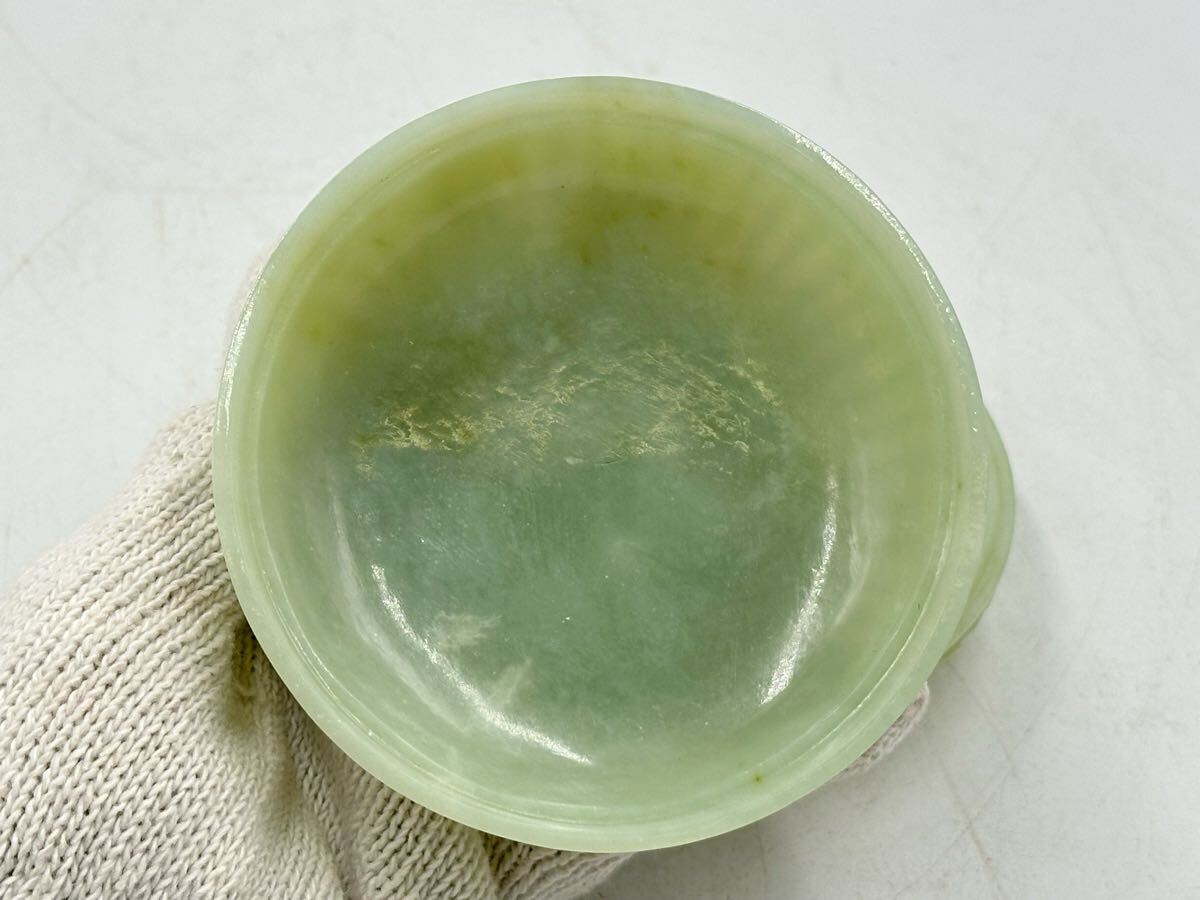 砡香合 龍彫刻 箱付 天然石 中国美術 時代物 香道具 書道 蓋物 砡雕刻 玉製物 唐物 砡石_画像6